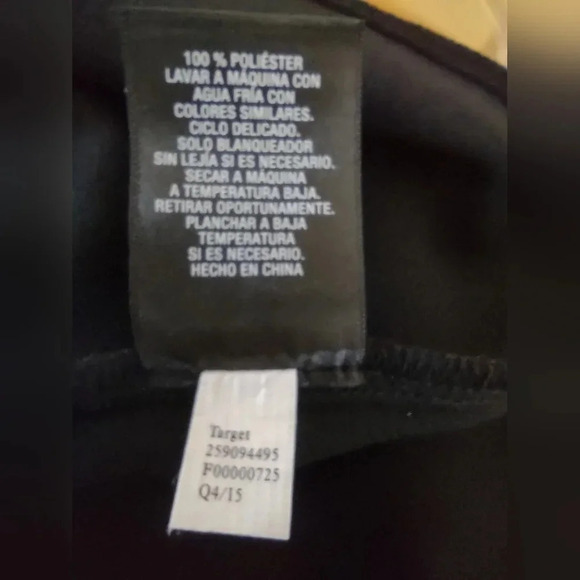 Mossimo black crew neck shift dress, drape sleeves - Picture 4 of 7